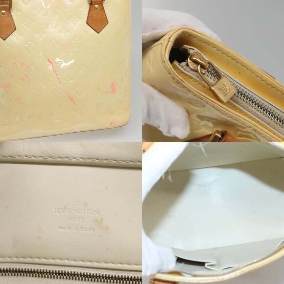 LOUIS VUITTON Monogram Vernis Houston Hand Bag Perle M91342 - Picture 11 of 13